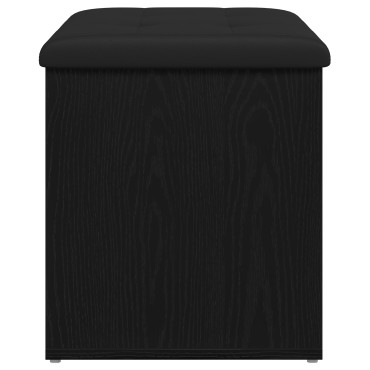 vidaXL Παγκάκι αποθήκευσης Μαύρο Δρυς 60x40x45cm Επεξεργασμένο Ξύλο 1 τεμ.