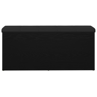 vidaXL Παγκάκι Αποθήκευσης Μαύρη Δρυς 100x40x45cm Συνθετικό Ξύλο 1 τεμ.