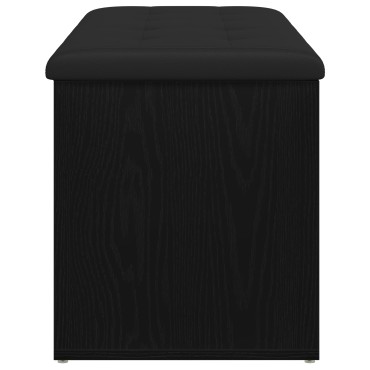 vidaXL Παγκάκι Αποθήκευσης Μαύρη Δρυς 100x40x45cm Συνθετικό Ξύλο 1 τεμ.