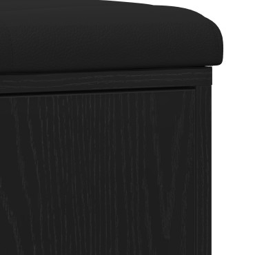 vidaXL Παγκάκι Αποθήκευσης Μαύρο Δρυς 100x30x48cm Κατασκευασμένο ξύλο 1 τεμ.