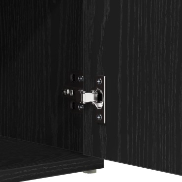 vidaXL Παγκάκι Αποθήκευσης Μαύρο Δρυς 100x30x48cm Κατασκευασμένο ξύλο 1 τεμ.