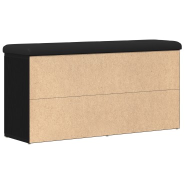 vidaXL Παγκάκι Αποθήκευσης Μαύρο Δρυς 100x30x48cm Επεξεργασμένο Ξύλο 1 τεμ.