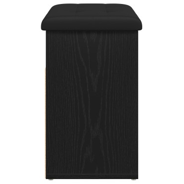 vidaXL Παγκάκι Αποθήκευσης Μαύρο Δρυς 60x30x48cm Επεξεργασμένο Ξύλο 1 τεμ.