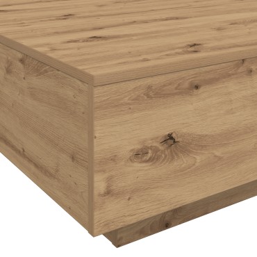 vidaXL Τραπέζι Καφέ με LED Φώτα Artisan Oak 55x55x31 εκ 1 τεμ.