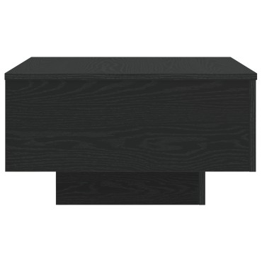 vidaXL Τραπεζάκι σαλονιού με LED φώτα Μαύρο Δρυς 55x55x31cm 1 τεμ.