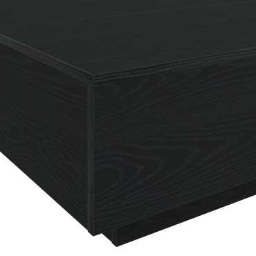 vidaXL Τραπεζάκι σαλονιού με LED φώτα Μαύρο Δρυς 55x55x31cm 1 τεμ.
