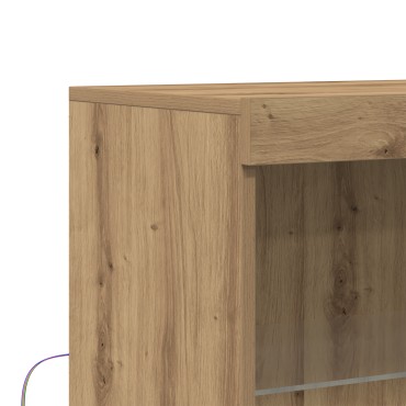 vidaXL Σαλονάκι με Φωτιστικά LED Ξύλο Artisan 60x37x100cm 1 τεμ.