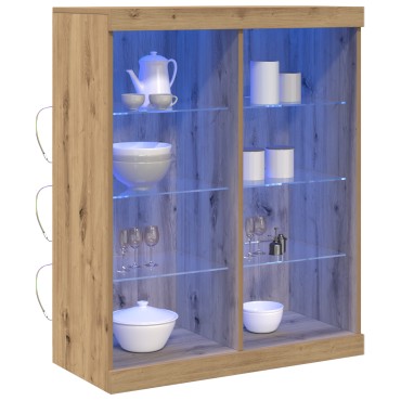 vidaXL Μπουφές με LED Φώτα Artisan Oak 41x37x100cm 1 τεμ.
