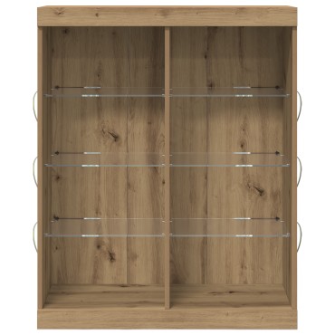 vidaXL Μπουφές με LED Φώτα Artisan Oak 41x37x100cm 1 τεμ.