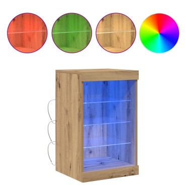 vidaXL Μπουφές με LED Φωτισμό Artisan Oak 41x37x67cm 1 τεμ.