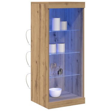 vidaXL Μπουφές με LED Φώτα Ξύλο Artisan 41x37x100 εκ 1 τεμ.