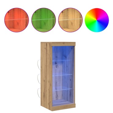 vidaXL Μπουφές με LED Φώτα Ξύλο Artisan 41x37x100 εκ 1 τεμ.