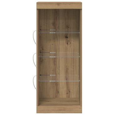 vidaXL Μπουφές με LED Φώτα Ξύλο Artisan 41x37x100 εκ 1 τεμ.
