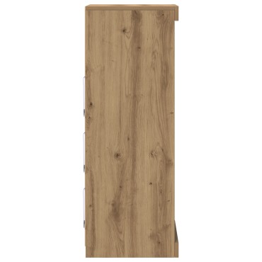 vidaXL Μπουφές με LED Φώτα Ξύλο Artisan 41x37x100 εκ 1 τεμ.