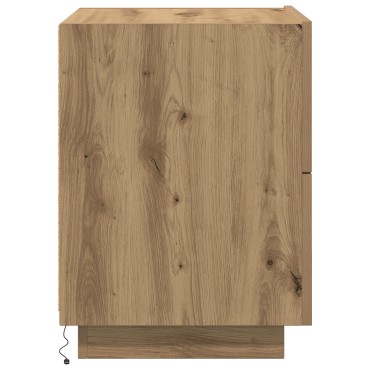 Κομοδίνο vidaXL με LED Φωτιστικά Artisan Oak 45x40x55cm 1 τεμ.