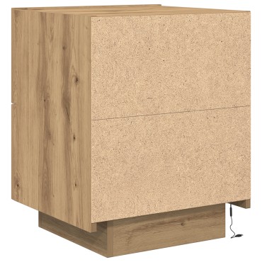 Κομοδίνο vidaXL με LED Φωτιστικά Artisan Oak 45x40x55cm 1 τεμ.