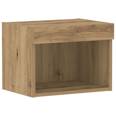 vidaXL Ντουλάπι Τοίχου με LED Φώτα Ξύλο Artisan 40x30x30cm