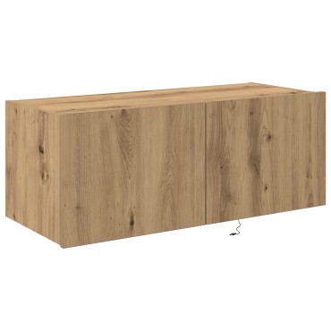 vidaXL Ντουλάπα TV με Φώτα LED Artisan Oak 80x35x31cm