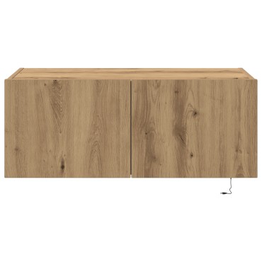 vidaXL Ντουλάπα TV με Φώτα LED Artisan Oak 80x35x31cm