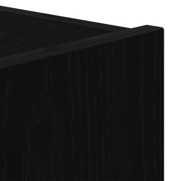 VidaXL Κάβας τηλεόρασης με LED φώτα Μαύρη Δρυς 80x35x31cm