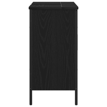 vidaXL Νιπτήρας Μπάνιου Μαύρο Δρυς 60x30x60cm Επεξεργασμένου Ξύλου