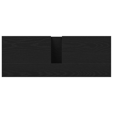 vidaXL Νιπτήρας Μπάνιου Μαύρο Δρυς 80x30x60cm Επεξεργασμένο Ξύλο