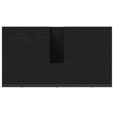 vidaXL Ντουλάπι Νιπτήρα Μαύρης Δρυός 60x33x60cm Επεξεργασμένο Ξύλο 1 τεμ.