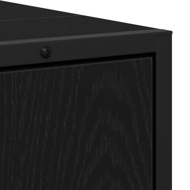 vidaXL Ντουλάπι Νιπτήρα Μαύρης Δρυός 60x33x60cm Επεξεργασμένο Ξύλο 1 τεμ.