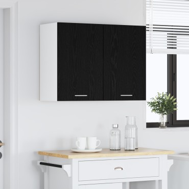 vidaXL Μαύρο Διπλό Ντουλάπι - 80x31x60cm - Κατασκευασμένο από Επεξεργασμένο Ξύλο