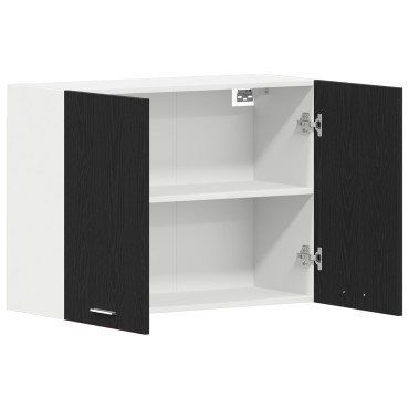 vidaXL Μαύρο Διπλό Ντουλάπι - 80x31x60cm - Κατασκευασμένο από Επεξεργασμένο Ξύλο