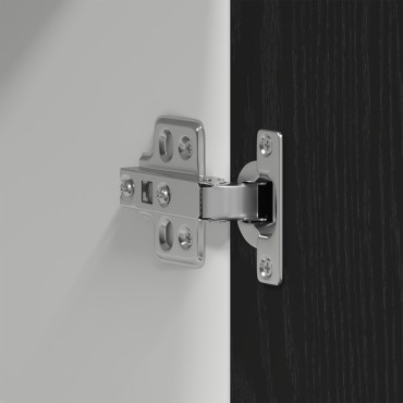 vidaXL Μαύρο Διπλό Ντουλάπι - 80x31x60cm - Κατασκευασμένο από Επεξεργασμένο Ξύλο