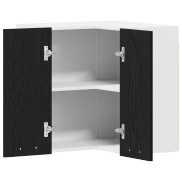 vidaXL Κρεμαστό ντουλάπι Lyon Μαύρη Οξυά 57x57x60 εκ