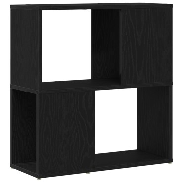 vidaXL Ράφι Βιβλιοθήκης σε Μαύρη Δρυς 60x24x63cm από Επεξεργασμένο Ξύλο