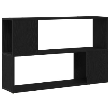 vidaXL Ράφι Βιβλίων Μαύρη Δρυς 100x24x63cm Επεξεργασμένο Ξύλο