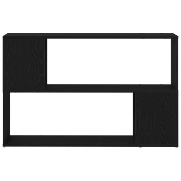 vidaXL Ράφι Βιβλίων Μαύρη Δρυς 100x24x63cm Επεξεργασμένο Ξύλο
