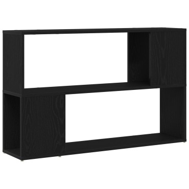 vidaXL Ράφι Βιβλίων Μαύρη Δρυς 100x24x63cm Επεξεργασμένο Ξύλο