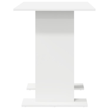 vidaXL Τραπέζι Φαγητού Λευκό 110x60x75cm Επεξεργασμένο Ξύλο 1 τεμ.