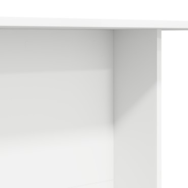 vidaXL Τραπέζι Φαγητού Λευκό 110x60x75cm Επεξεργασμένο Ξύλο 1 τεμ.