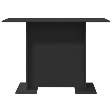 vidaXL Τραπέζι Φαγητού Μαύρο 100x60x75cm Κατασκευασμένο από Ξύλο 1 τεμ.