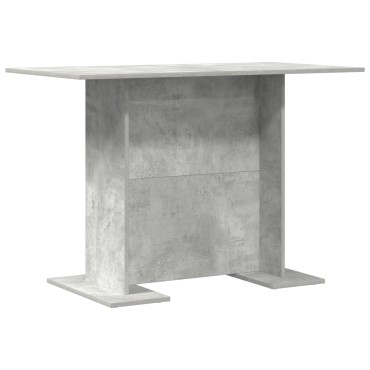 vidaXL Τραπεζαρία Σκυρόδεμα Γκρι 110x60x75cm Επεξεργασμένο Ξύλο 1 τεμ.