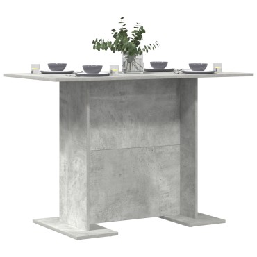 vidaXL Τραπεζαρία Σκυρόδεμα Γκρι 110x60x75cm Επεξεργασμένο Ξύλο 1 τεμ.