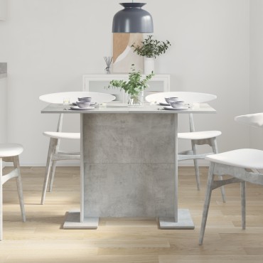 vidaXL Τραπεζαρία Σκυρόδεμα Γκρι 110x60x75cm Επεξεργασμένο Ξύλο 1 τεμ.