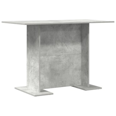 vidaXL Τραπεζαρία Σκυρόδεμα Γκρι 110x60x75cm Επεξεργασμένο Ξύλο 1 τεμ.
