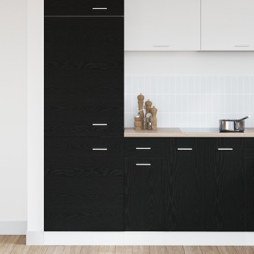 vidaXL Κρεμαστό ντουλάπι Μαύρη Οξυά 30x46x81,5 εκ