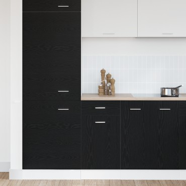 vidaXL Κρεμαστό ντουλάπι Μαύρη Οξυά 40x46x81,5 εκ