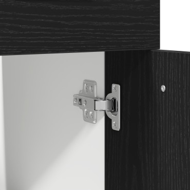 vidaXL Κρεμαστό ντουλάπι Μαύρη Οξυά 40x46x81,5 εκ