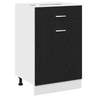 vidaXL Μαύρο Ντουλάπι με Συρτάρια - 50x46x81.5cm