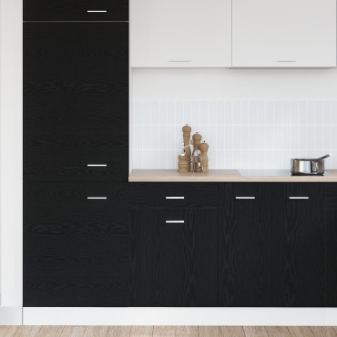 vidaXL Μαύρο Ντουλάπι με Συρτάρια - 50x46x81.5cm