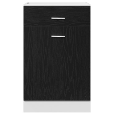 vidaXL Μαύρο Ντουλάπι με Συρτάρια - 50x46x81.5cm