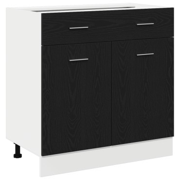 vidaXL Κρεμαστό ντουλάπι Μαύρη Οξυά 80x31x81,5cm